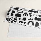 Black and white abstract organic shape pattern Wrapping Paper Gallery Image 2