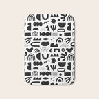 Black and white abstract organic shape pattern Bath Mat Gallery Image 1