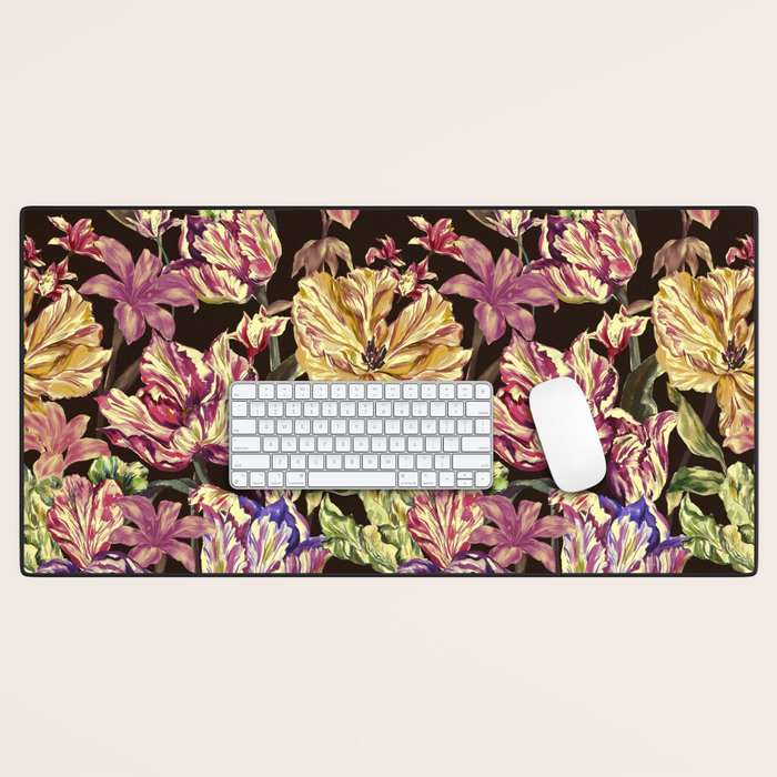 Watercolor Bloom in the Dark Desk Mat Gallery Image 1