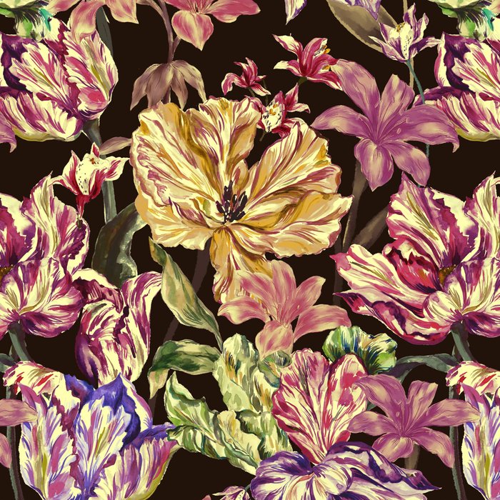 Watercolor Bloom in the Dark Coffee Mug Gallery Image 2