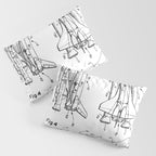 Nasa Space Shuttle Patent - Nasa Shuttle Art - Black And White Pillow Sham Gallery Image 3