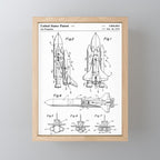 Nasa Space Shuttle Patent - Nasa Shuttle Art - Black And White Mini Art Print Gallery Image 1