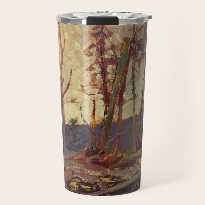 Tom Thomson Burnt Country, Evening 1914 Canadian Landscape Artist Travel Mug Gallery Image 1