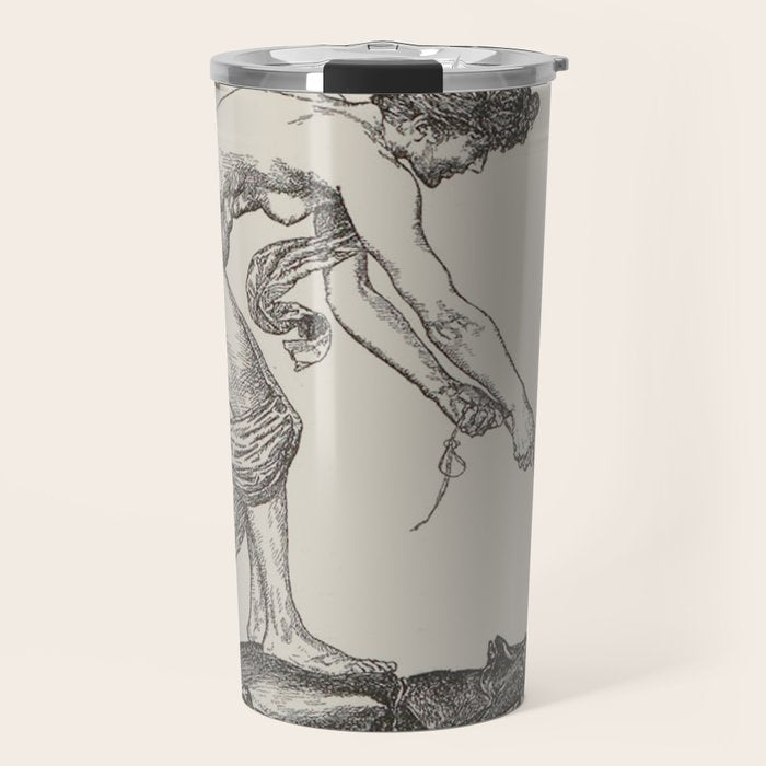 Nude Classical Woman Riding a Beetle 1895-1896 Travel Mug Gallery Image 1