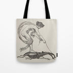 Nude Classical Woman Riding a Beetle 1895-1896 Tote Bag Gallery Image 1