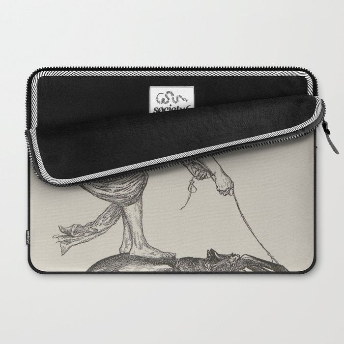 Nude Classical Woman Riding a Beetle 1895-1896 Laptop Sleeve Gallery Image 2