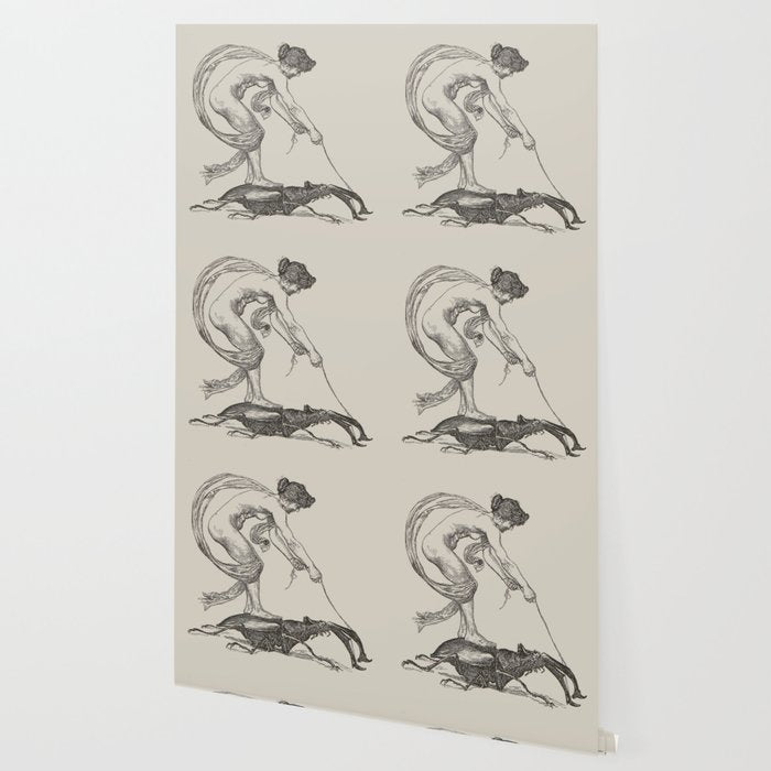 Nude Classical Woman Riding a Beetle 1895-1896 Wallpaper Gallery Image 2