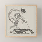 Nude Classical Woman Riding a Beetle 1895-1896 Mini Art Print Gallery Image 1