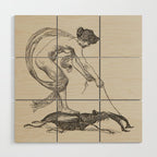 Nude Classical Woman Riding a Beetle 1895-1896 Wood Wall Art Gallery Image 1