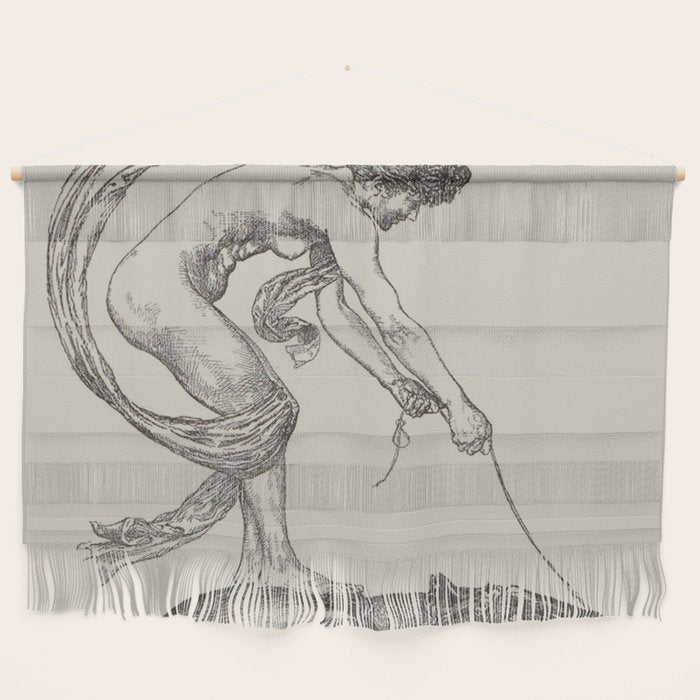Nude Classical Woman Riding a Beetle 1895-1896 Wall Hanging Gallery Image 1