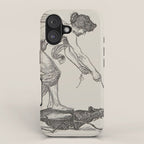 Nude Classical Woman Riding a Beetle 1895-1896 iPhone Case Gallery Image 1