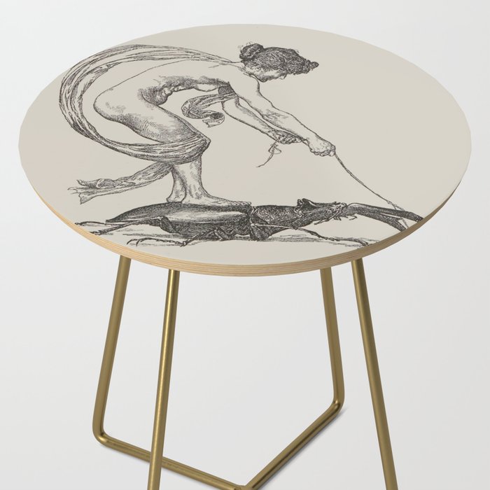 Nude Classical Woman Riding a Beetle 1895-1896 Side Table Gallery Image 2