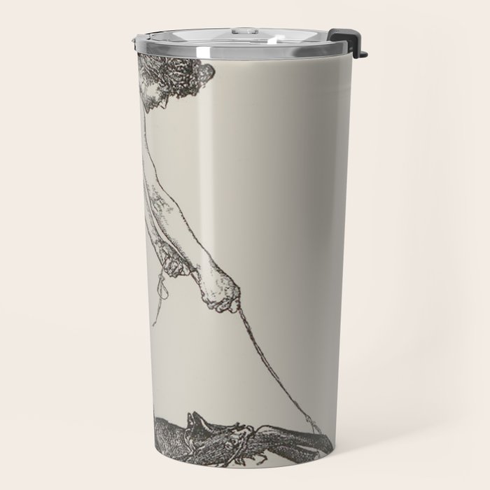 Nude Classical Woman Riding a Beetle 1895-1896 Travel Mug Gallery Image 2