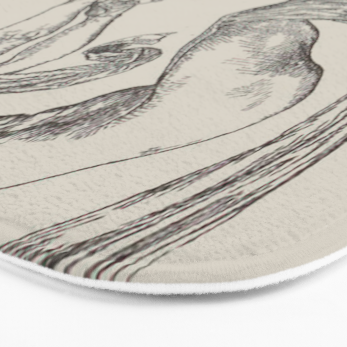 Nude Classical Woman Riding a Beetle 1895-1896 Bath Mat Gallery Image 3