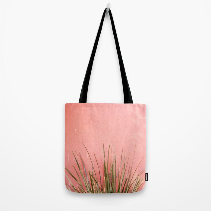 Green on Pink | Mexico travel photography print | Botanical San Miguel de Allende Tote Bag Gallery Image 2
