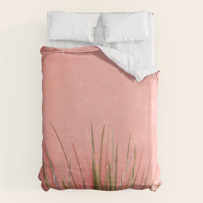 Green on Pink | Mexico travel photography print | Botanical San Miguel de Allende Duvet Cover Gallery Image 6