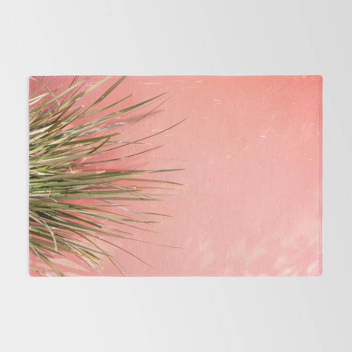 Green on Pink | Mexico travel photography print | Botanical San Miguel de Allende Rug Gallery Image 2