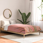 Green on Pink | Mexico travel photography print | Botanical San Miguel de Allende Comforter Gallery Image 2