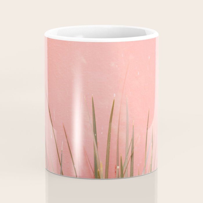 Green on Pink | Mexico travel photography print | Botanical San Miguel de Allende Coffee Mug Gallery Image 4
