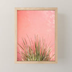 Green on Pink | Mexico travel photography print | Botanical San Miguel de Allende Mini Art Print Gallery Image 1