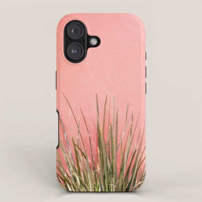 Green on Pink | Mexico travel photography print | Botanical San Miguel de Allende iPhone Case Gallery Image 1