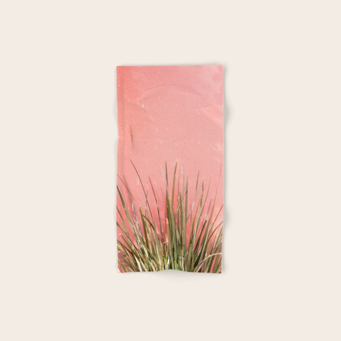 Green on Pink | Mexico travel photography print | Botanical San Miguel de Allende Bath Towel Gallery Image 1