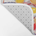 Breakfast Picnic, Food Travel Colorful Tea Party, Toast Pancakes Jam Eggs, Sunny Side Up Bohemian Painting Bath Mat Gallery Image 2