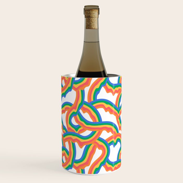 Retro psychedelic rainbow pattern Wine Chiller Gallery Image 3