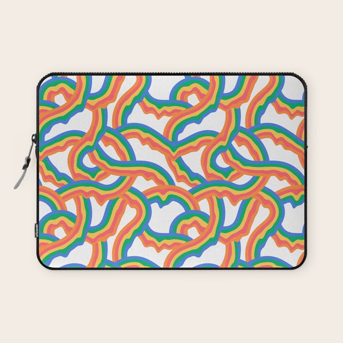 Retro psychedelic rainbow pattern Laptop Sleeve Gallery Image 1