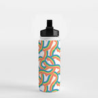 Retro psychedelic rainbow pattern Water Bottle Gallery Image 2
