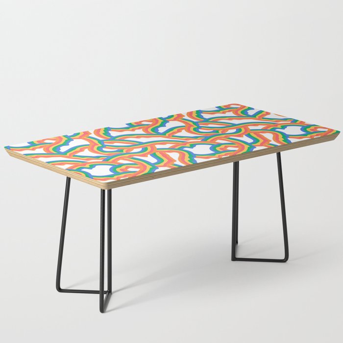 Retro psychedelic rainbow pattern Coffee Table Gallery Image 1