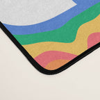 Retro psychedelic rainbow pattern Desk Mat Gallery Image 4