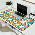 Retro psychedelic rainbow pattern Desk Mat Gallery Image 2