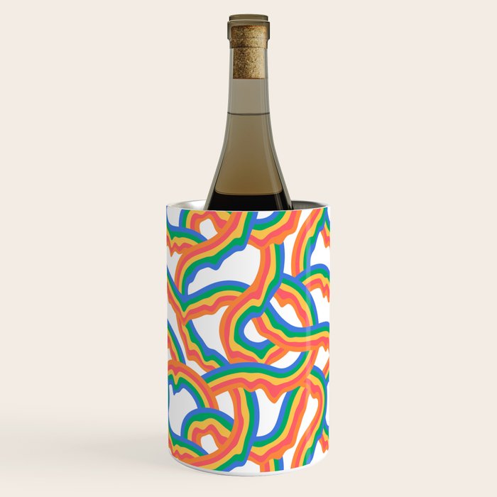 Retro psychedelic rainbow pattern Wine Chiller Gallery Image 2