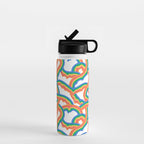 Retro psychedelic rainbow pattern Water Bottle Gallery Image 1
