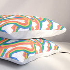 Retro psychedelic rainbow pattern Pillow Sham Gallery Image 3