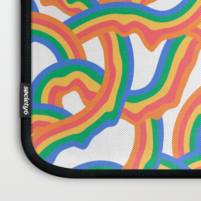 Retro psychedelic rainbow pattern Laptop Sleeve Gallery Image 3