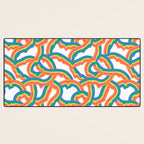 Retro psychedelic rainbow pattern Desk Mat Gallery Image 3