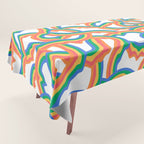 Retro psychedelic rainbow pattern Tablecloth Gallery Image 1