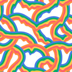 Retro psychedelic rainbow pattern Coffee Mug Gallery Image 2