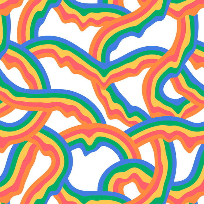 Retro psychedelic rainbow pattern Coffee Mug Gallery Image 2