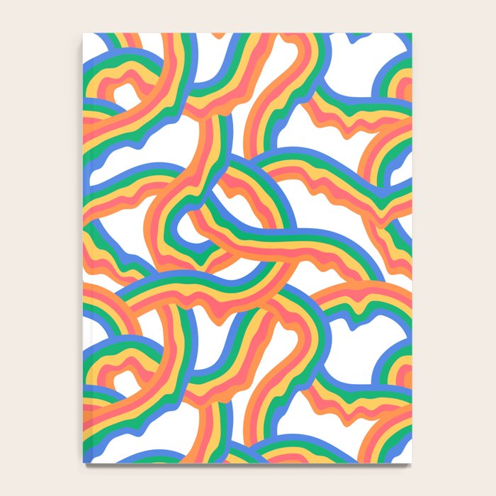 Retro psychedelic rainbow pattern Notebook Gallery Image 4