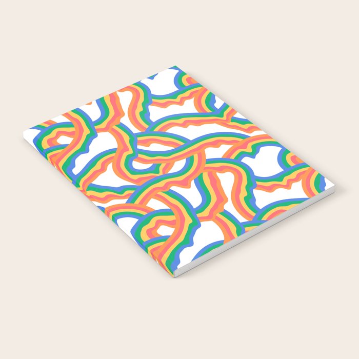 Retro psychedelic rainbow pattern Notebook Gallery Image 2