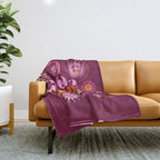 Here Comes the Sun - Pink and Magenta Throw Blanket Gallery Image 1