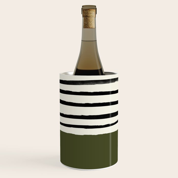 Olive Green x Stripes Wine Chiller Gallery Image 3