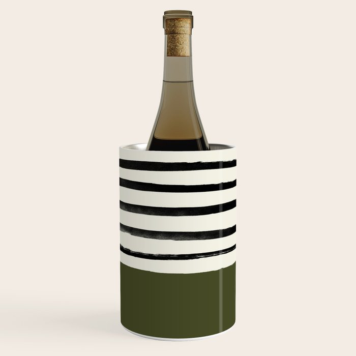 Olive Green x Stripes Wine Chiller Gallery Image 2