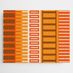 Retro 70s Brown and Orange Color Block Vertical Stripes Geometric Pattern Jigsaw Puzzle Gallery Image 1