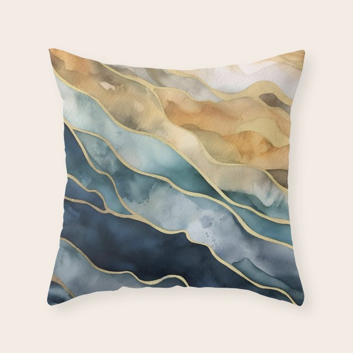 Earthy Tides Throw Pillow Gallery Image 1