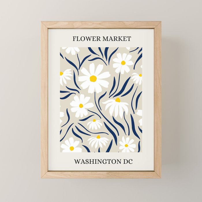 Flower Market, Washington DC Mini Art Print Gallery Image 1