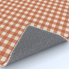 Gingham Plaid Pattern - Brick Red Rug Gallery Image 4